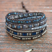 Load image into Gallery viewer, Crystal Blue Wrap Bracelet
