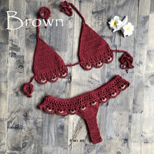 Load image into Gallery viewer, Ariel Knitted Women&#39;s Bohemian Bikini Set

