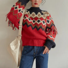 Load image into Gallery viewer, Autumn Bohemian Winter Sweater Vintage Style with Tassels
