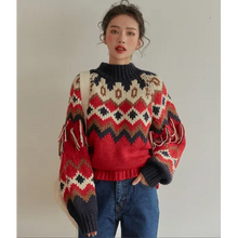 Load image into Gallery viewer, Autumn Bohemian Winter Sweater Vintage Style with Tassels
