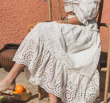 Load image into Gallery viewer, Chrysanthemums Floral Embroidered Maxi Skirt
