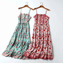 Load image into Gallery viewer, Gardenia Floral Print Bohemian Maxi Dresses
