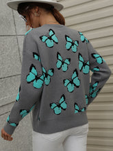 Load image into Gallery viewer, Jessie Casual Butterfly Embroidered Pullover Sweater
