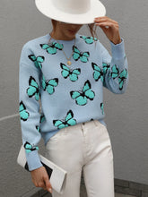 Load image into Gallery viewer, Jessie Casual Butterfly Embroidered Pullover Sweater
