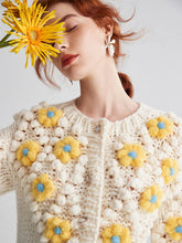 Load image into Gallery viewer, Jenny Handmade Crochet Women&#39;s Flower Cardigan
