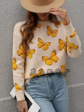 Load image into Gallery viewer, Jessie Casual Butterfly Embroidered Pullover Sweater
