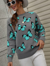 Load image into Gallery viewer, Jessie Casual Butterfly Embroidered Pullover Sweater
