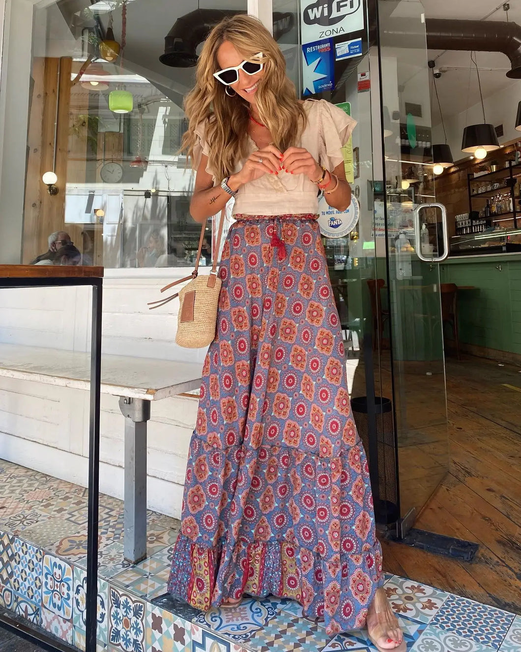 Penelope Floral Printed Maxi Skirt