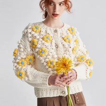 Load image into Gallery viewer, Jenny Handmade Crochet Women&#39;s Flower Cardigan
