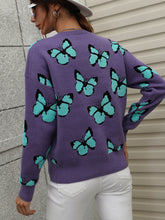 Load image into Gallery viewer, Jessie Casual Butterfly Embroidered Pullover Sweater
