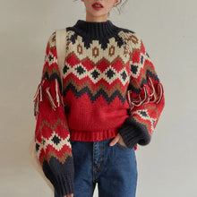 Load image into Gallery viewer, Autumn Bohemian Winter Sweater Vintage Style with Tassels
