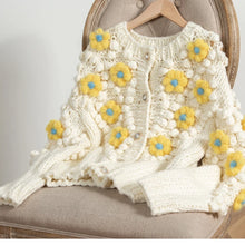 Load image into Gallery viewer, Jenny Handmade Crochet Women&#39;s Flower Cardigan
