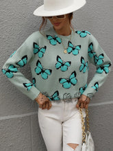 Load image into Gallery viewer, Jessie Casual Butterfly Embroidered Pullover Sweater
