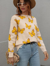 Load image into Gallery viewer, Jessie Casual Butterfly Embroidered Pullover Sweater
