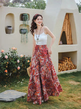 Load image into Gallery viewer, Gypsy Kiss Bohemian Floral Print Wide Leg Bottoms
