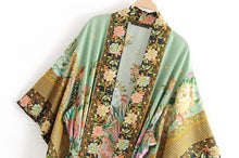 Load image into Gallery viewer, Peacock Floral Bohemian Kimono
