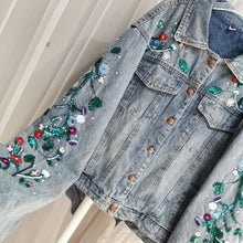 Load image into Gallery viewer, Jane Floral Embroidery Denim Jackets
