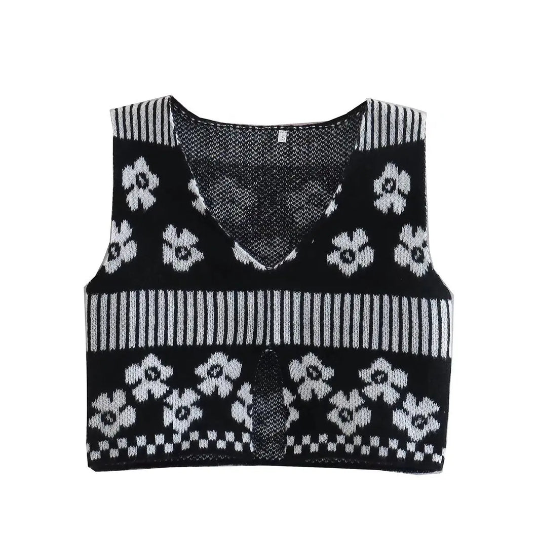 Sarah-Jane Knitted Floral Top