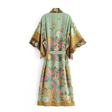 Load image into Gallery viewer, Peacock Floral Bohemian Kimono
