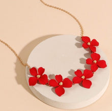 Load image into Gallery viewer, Flower Power Necklace Red
