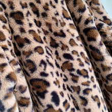 Load image into Gallery viewer, Vintage Leopard Faux Fur Coat
